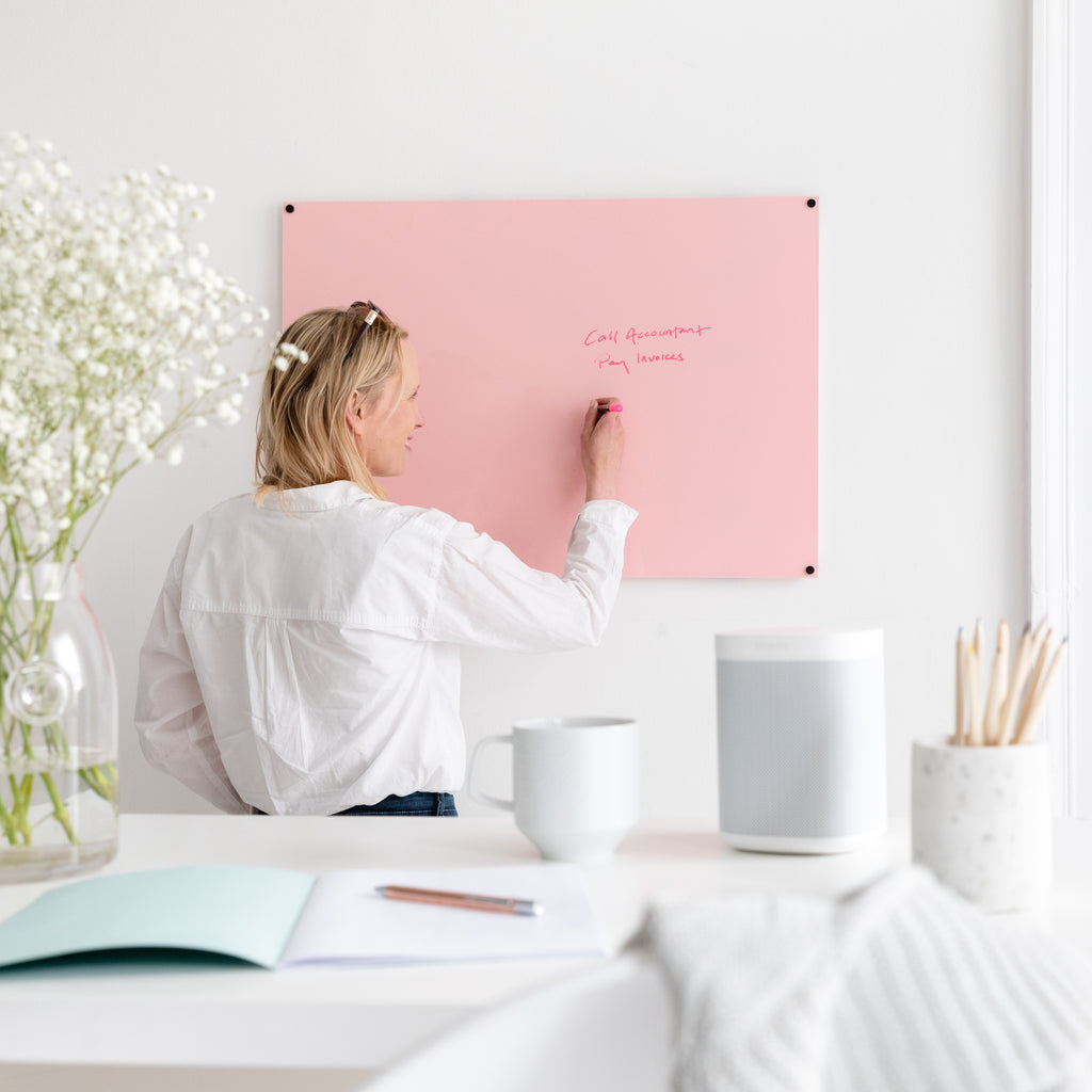 Pastel Dry Erase Work From Home Notice Board