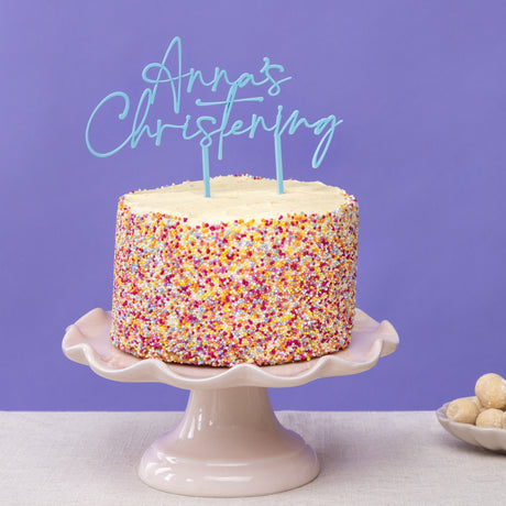 Personalised Decorative Christening Cake Topper