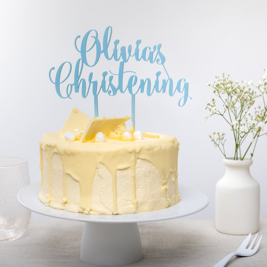 Personalised Christening Cake Topper