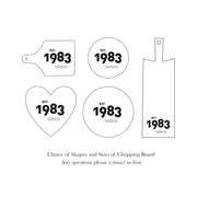 Personalised Father's Day Retro Year Chopping Board