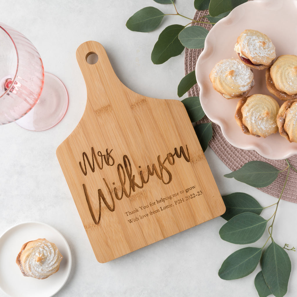Personalised Thank You Teacher Chopping Board