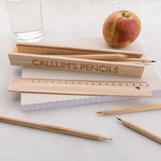 Personalised Wooden Pencil Case Box