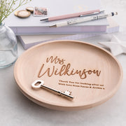 Personalised Best Teacher Wooden Trinket Tray