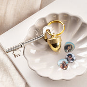 Personalised Acorn Photo Keyring For Her