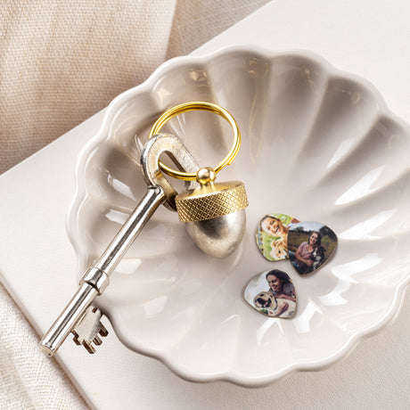 Personalised Acorn Photo Keyring For Her