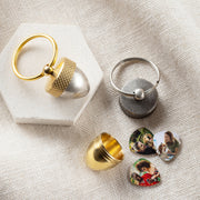 Personalised Acorn Photo Keyring For Her