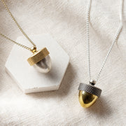Personalised Acorn Photo Locket Necklace For Her