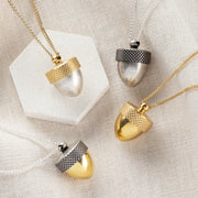 Personalised Acorn Photo Locket Necklace For Her
