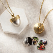 Personalised Acorn Photo Locket Necklace For Her