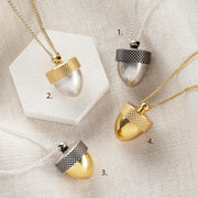 Personalised Acorn Photo Locket Necklace For Her