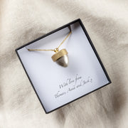 Personalised Acorn Photo Locket Necklace For Her