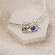 Personalised Swarovski Birthstone And Initial Bangle