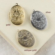 Personalised Vintage Oval Wedding Bouquet Locket