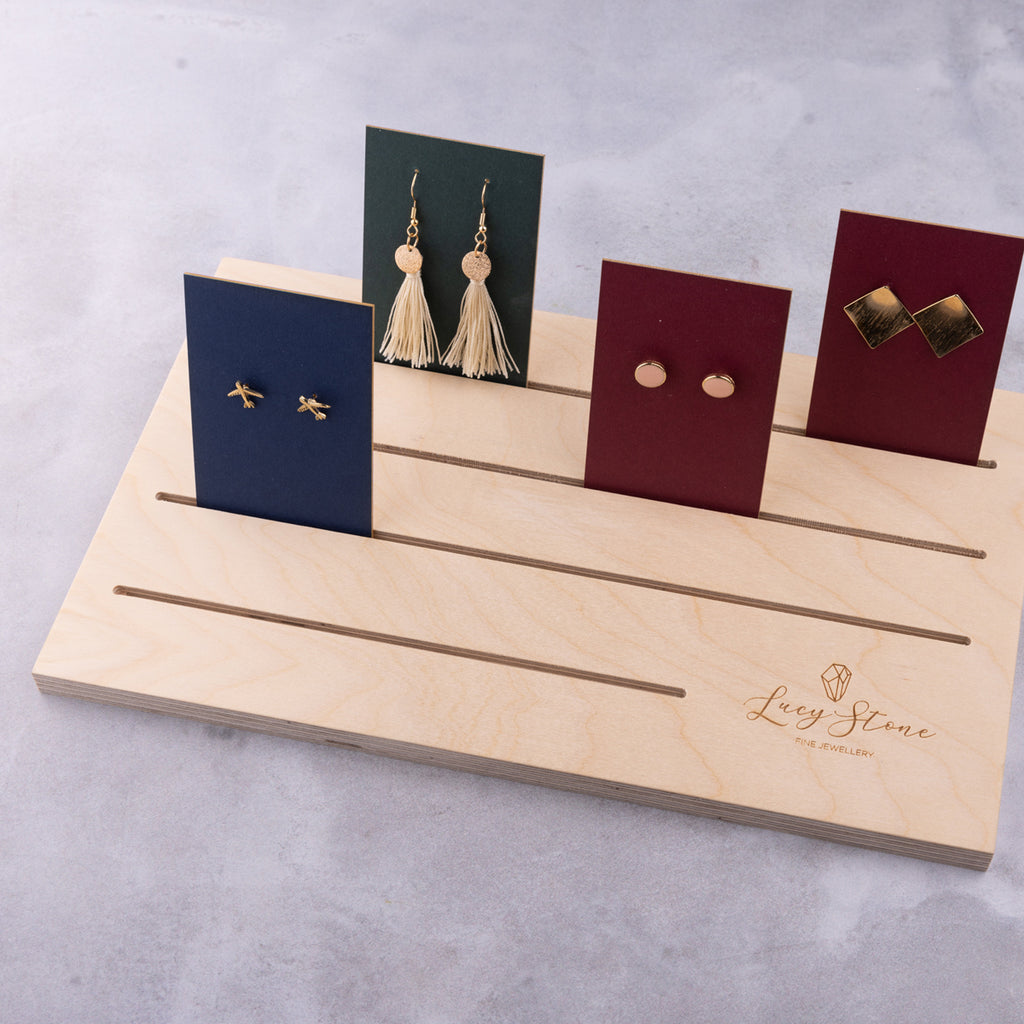 Birch Plywood Flat Display Stand With Branding