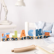Engraved Birthday Polar Wooden Name Train Set
