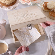 Personalised Handwriting Recipe Wooden Box For Her