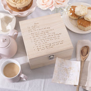 Personalised Handwriting Recipe Wooden Box For Her