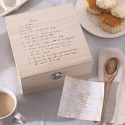 Personalised Handwriting Recipe Wooden Box For Her