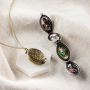 Personalised Vintage Oval Folding Photo Locket