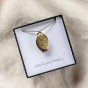 Personalised Vintage Oval Folding Photo Locket