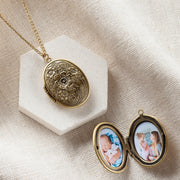 Personalised Vintage Oval Photo Locket