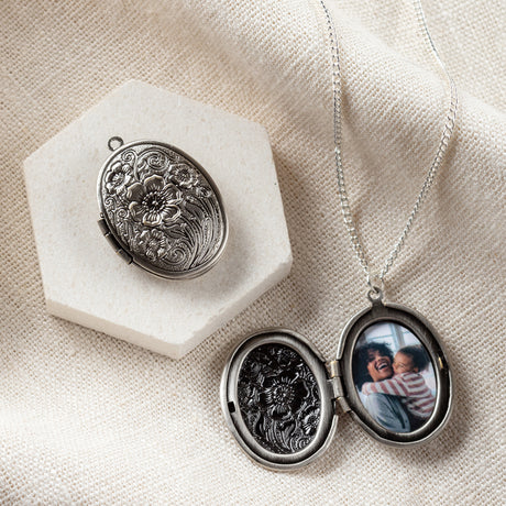 Personalised Vintage Oval Photo Locket