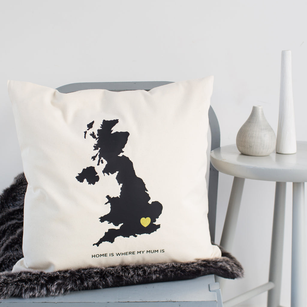 Personalised Home Is Where My Mum Is Cushion