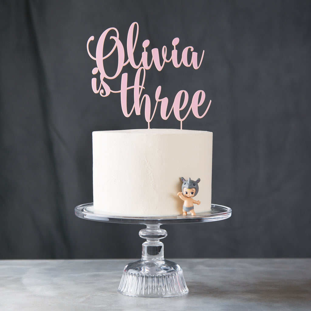 Personalised Acrylic Birthday Age Cake Topper