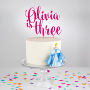 Personalised Acrylic Birthday Age Cake Topper