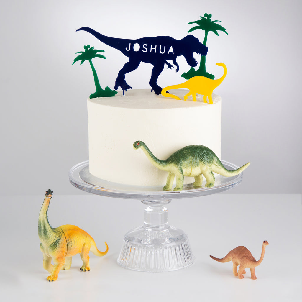 Personalised Dinosaur Cake Topper Scene
