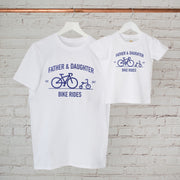 Personalised Father And Daughter Bike Ride T Shirt Set