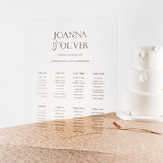 Personalised Acrylic Wedding Seating Plan