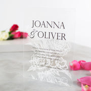 Personalised Acrylic Floral Wedding Invitations