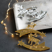Personalised Reindeer Family Christmas Decoration