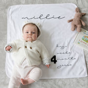 Personalised Baby Milestone Blanket