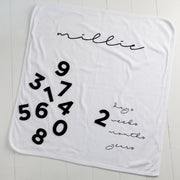 Personalised Baby Milestone Blanket