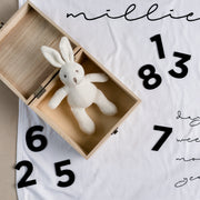 Personalised Baby Milestone Blanket Box