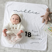 Personalised Baby Milestone Blanket