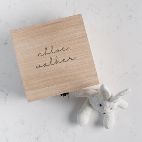 Personalised Wooden Baby Keepsake Box