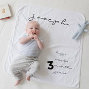 Personalised Baby Milestone Blanket