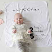 Personalised Baby Milestone Blanket