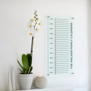 Personalised Tall Family Acrylic Monthly Wall Calendar