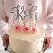 Personalised Script Couples Initials Cake Topper