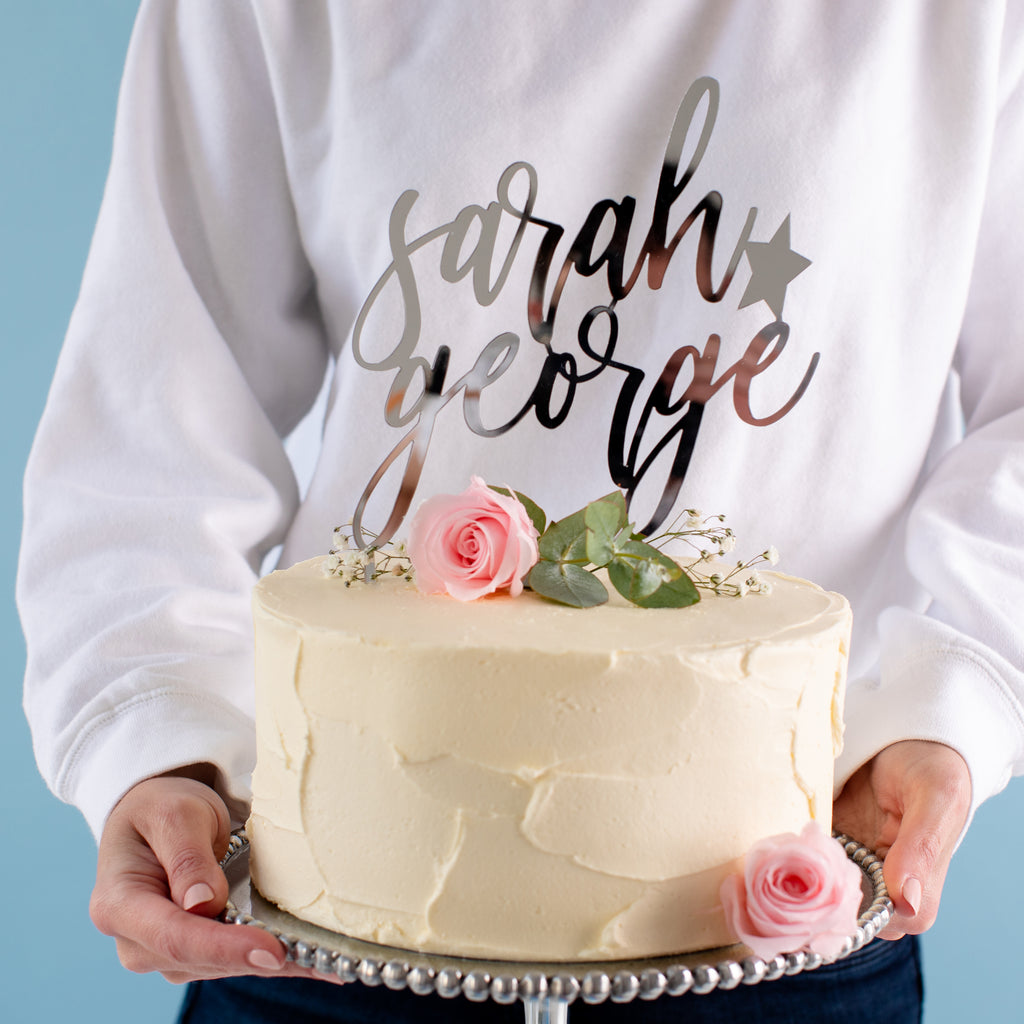 Personalised Classic Star Couples Cake Topper