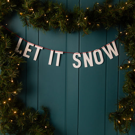 Festive Acrylic 'Let It Snow' Christmas Bunting