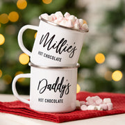 Personalised Family Christmas Enamel Mugs