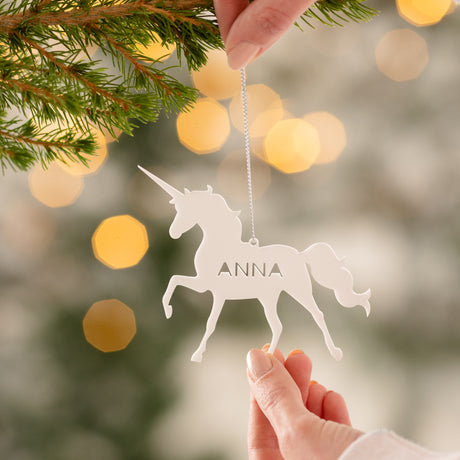 Personalised Unicorn Christmas Decoration