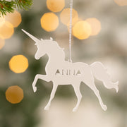 Personalised Unicorn Christmas Decoration