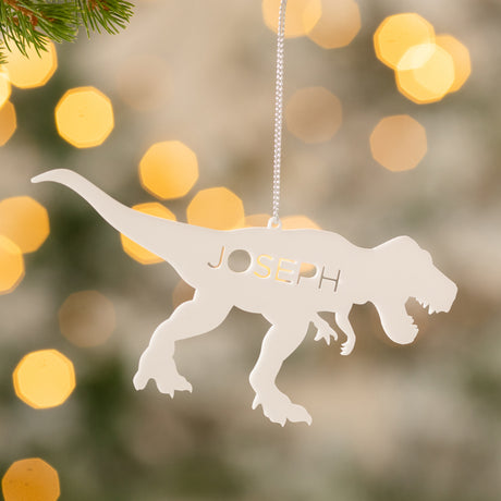 Personalised Dinosaur Christmas Decoration