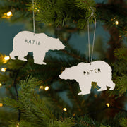 Personalised Polar Bear Christmas Decoration